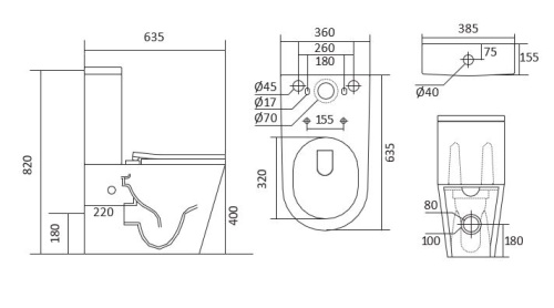 Унитаз напольный с бачком Aquatek ЛИБРА NEW AQ1263N-00 белый с сиденьем микролифт безободковый душевой смыв - фото 5